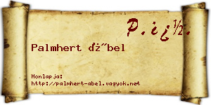 Palmhert Ábel névjegykártya
